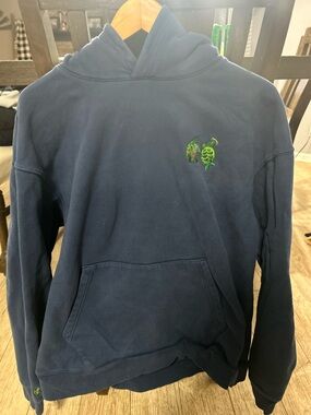Men's Navy Hoodie with Turtle Embroidery Grateful Dead